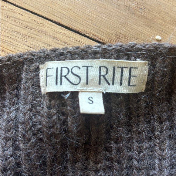 First Rite 100% Alpaca Sweater Coat size Small in color Bark - Picture 2 of 8